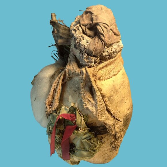 Woblers Woods Folk Art Snowman Decoration Vintage Rustic Cottage Cabin Art - Picture 4 of 12